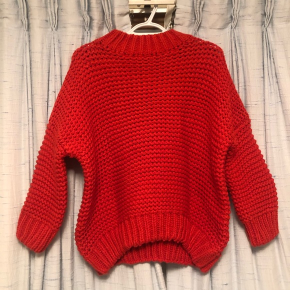 Sweaters - Red chunky sweater (brand new)